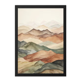 Abstract Mountain Wall Art, Watercolor Landscape Print, Minimalist Home Decor, Nature Inspired Art, Earth Tones Artwork - Tawshia